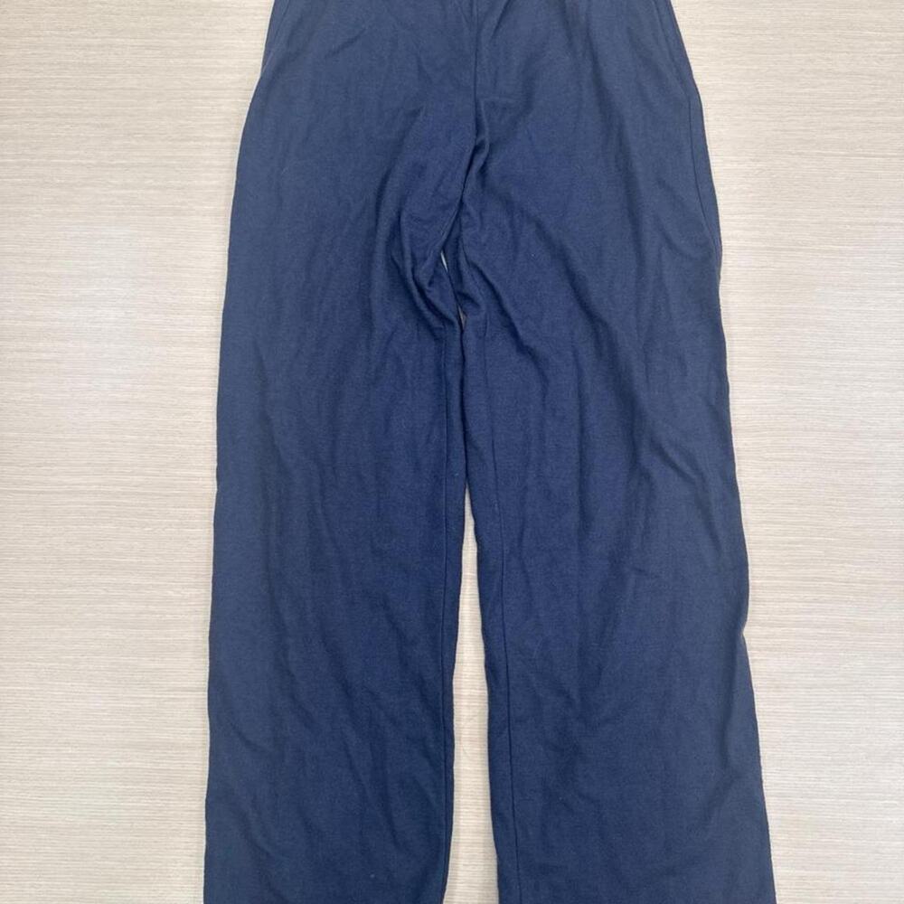 Vince Navy Wool Blend Wide Leg Pull On Pants Women's Size 4 Japanese Fabric